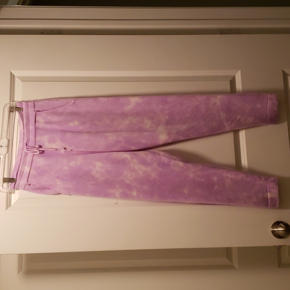 Kujten 100% cashmere set Light Purple Tie & Dye